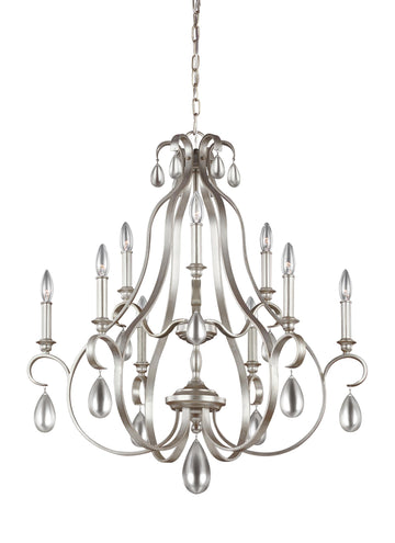Murray Feiss 9 - Light Chandelier Sunrise Silver - C140-F3071/9SRS