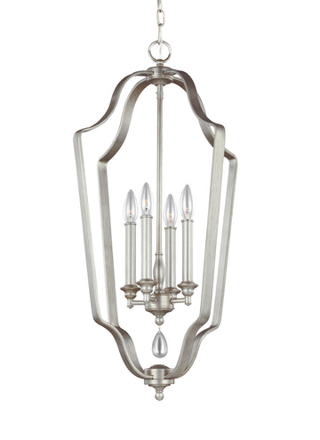 Murray Feiss 4 - Light Foyer Chandelier Sunrise Silver - C140-F3072/4SRS