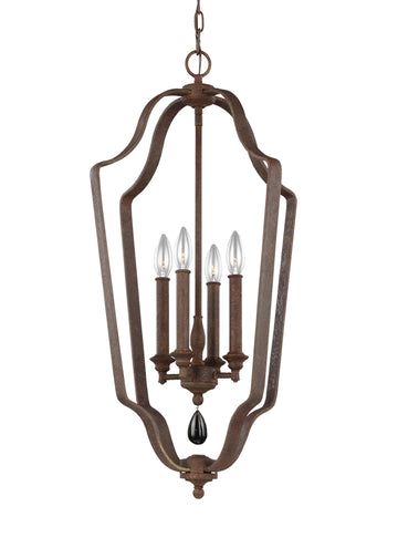 Murray Feiss 4 - Light Foyer Chandelier Weathered Iron - C140-F3072/4WI