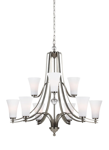 Murray Feiss 9 - Light Chandelier Satin Nickel - C140-F3076/9SN