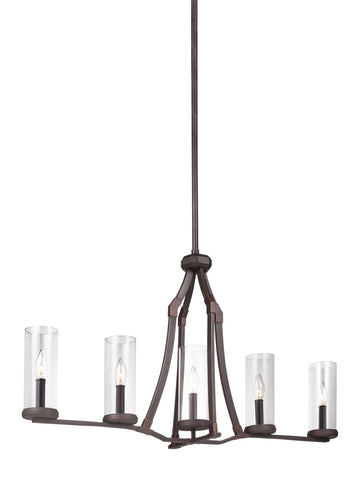 Murray Feiss 5 - Light Island Chandelier Dark Antique Copper / Antique Copper - C140-F3082/5DAC/AC