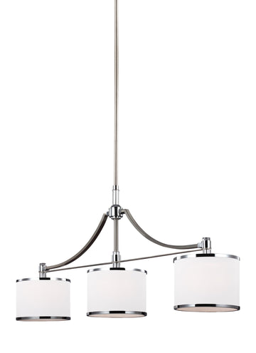 Murray Feiss 3 - Light Island Chandelier Satin Nickel / Chrome - C140-F3086/3SN/CH