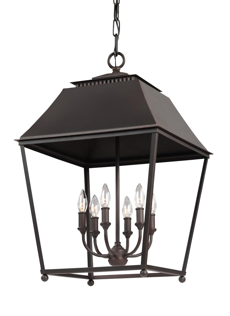 Murray Feiss 6 - Light Foyer Pendant Dark Antique Copper / Antique Copper - C140-F3090/6DAC/AC