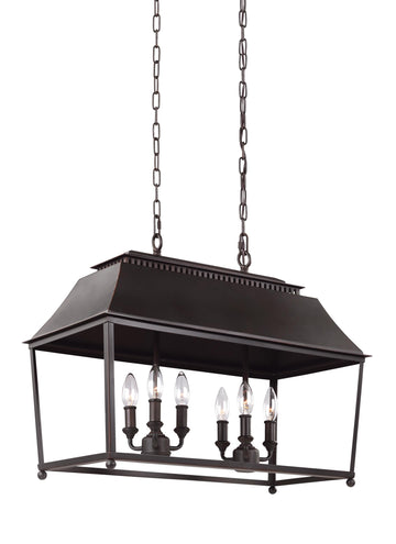 Murray Feiss 6 - Light Island Pendant Dark Antique Copper / Antique Copper - C140-F3105/6DAC/AC