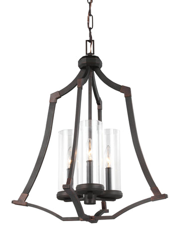 Murray Feiss 3 - Light Foyer Chandelier Dark Antique Copper / Antique Copper - C140-F3110/3DAC/AC