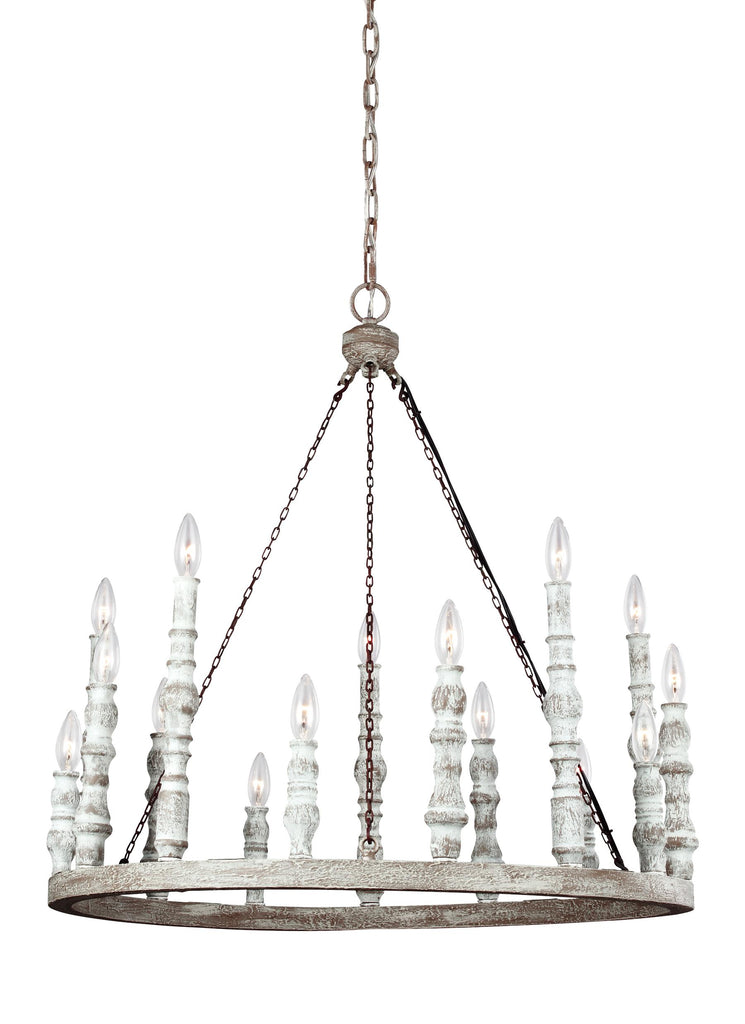 Murray Feiss 15 - Light Chandelier - C140-F3142/15DFB/DWH
