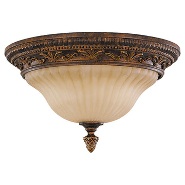 Murray Feiss 2 Bulb Aged Tortoise Shell Flushmount - C140-FM253ATS