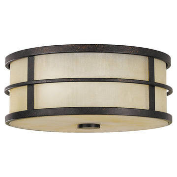 Murray Feiss 2 Bulb Grecian Bronze Flushmount - C140-FM256GBZ