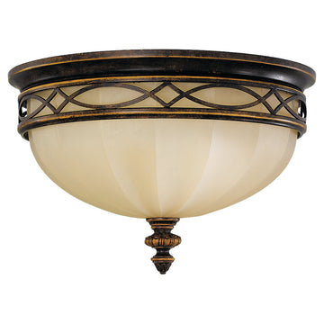 Murray Feiss 3 Bulb Walnut Flushmount - C140-FM261WAL
