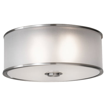 Murray Feiss 2 Bulb Brushed Steel Flushmount - C140-FM291BS