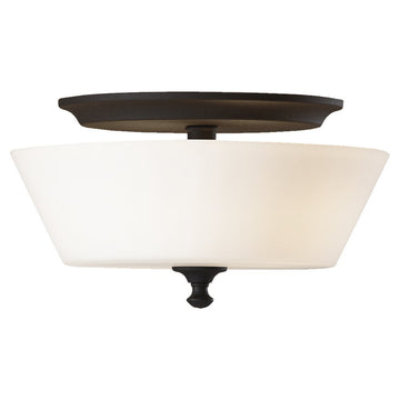 Murray Feiss 2 Bulb Black Flushmount - C140-FM354BK