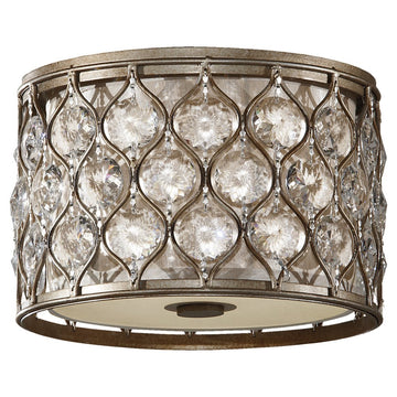 Murray Feiss 2 Bulb Burnished Silver Flushmount - C140-FM355BUS