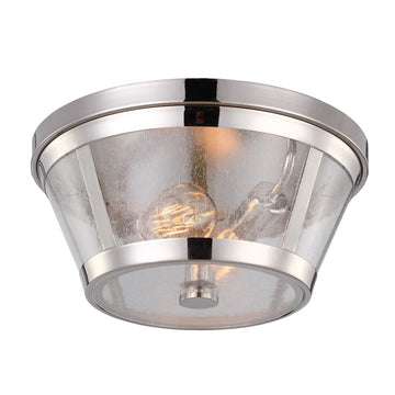 Murray Feiss 2 Bulb Polished Nickel Flushmount - C140-FM393PN