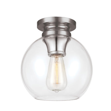 Murray Feiss 1 Bulb Polished Nickel Flushmount - C140-FM403PN