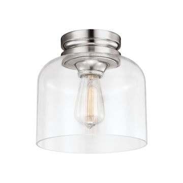 Murray Feiss 1 Bulb Polished Nickel Flushmount - C140-FM404PN