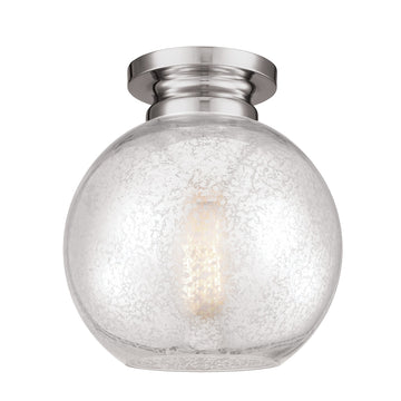 Murray Feiss 1 Bulb Polished Nickel Flushmount - C140-FM407PN