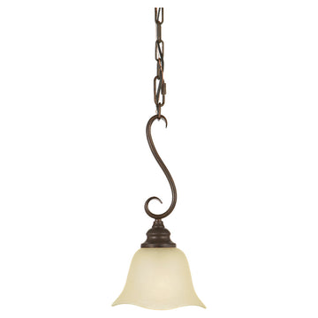 Murray Feiss 1 Bulb Grecian Bronze Pendant - C140-P1095GBZ