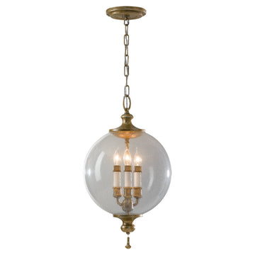 Murray Feiss 3 Bulb Oxidized Silver Leaf Pendant - C140-P1204OSL