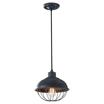 Murray Feiss 1 Bulb Antique Forged Iron Chandelier - C140-P1242AF
