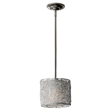 Murray Feiss 1 Bulb Brushed Steel Chandelier - C140-P1250BS