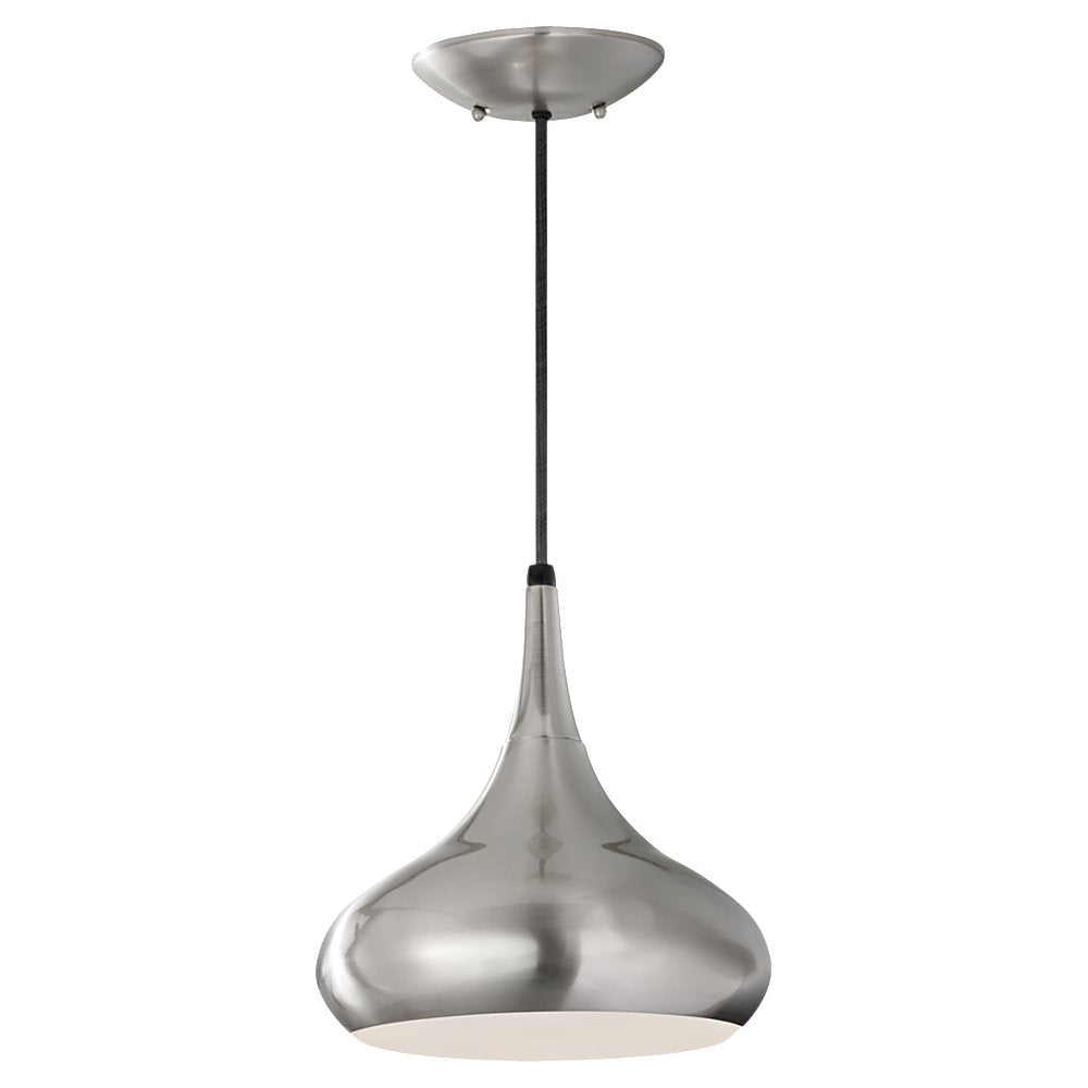 Murray Feiss 1 Bulb Brushed Steel Chandelier - C140-P1253BS