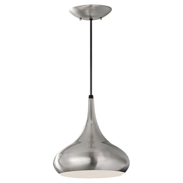 Murray Feiss 1 Bulb Brushed Steel Chandelier - C140-P1253BS