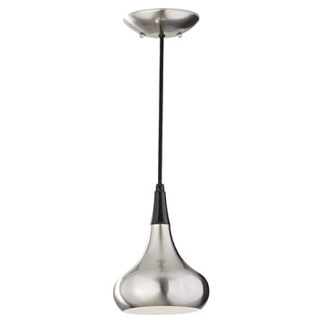 Murray Feiss 1 Bulb Brushed Steel Chandelier - C140-P1254BS