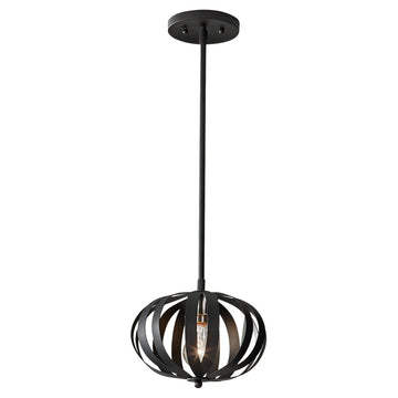 Murray Feiss 1 Bulb Textured Black Chandelier - C140-P1257TXB