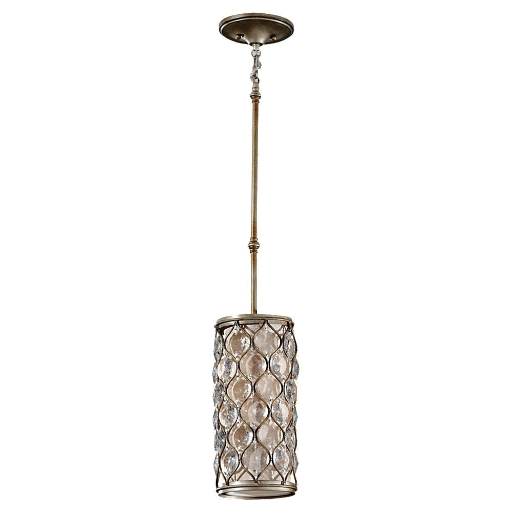 Murray Feiss 1 Bulb Burnished Silver Chandelier - C140-P1258BUS