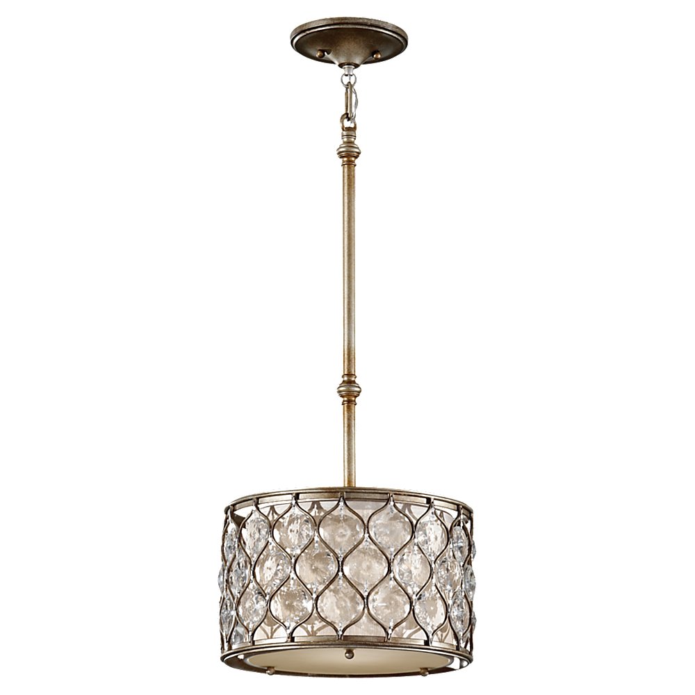 Murray Feiss 1 Bulb Burnished Silver Chandelier - C140-P1259BUS