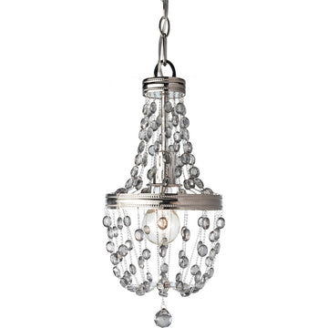 Murray Feiss 1 Bulb Polished Nickel Chandelier - C140-P1279PN