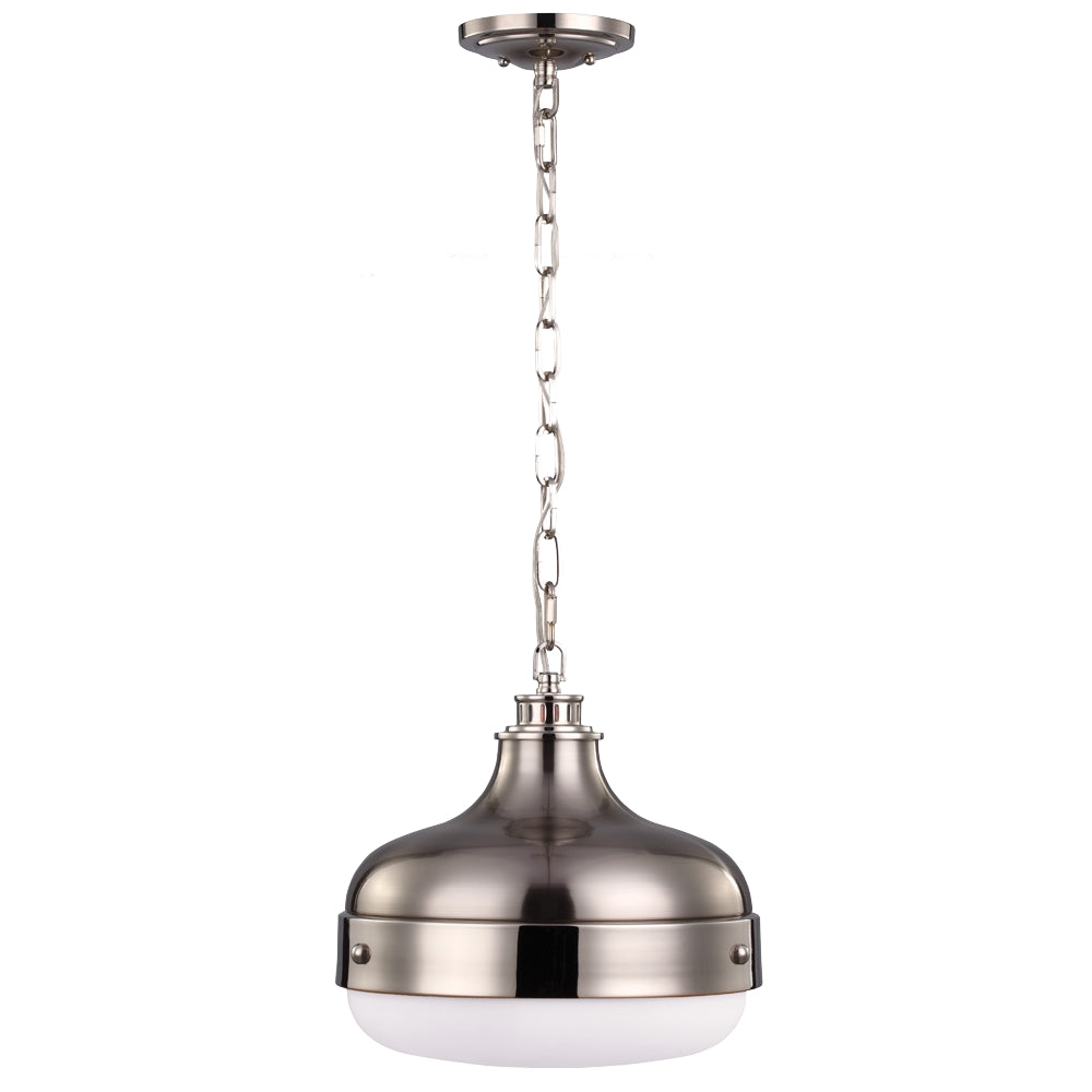 Murray Feiss 2 Bulb Polished Nickel / Brushed Steel Pendant - C140-P1283PN/BS