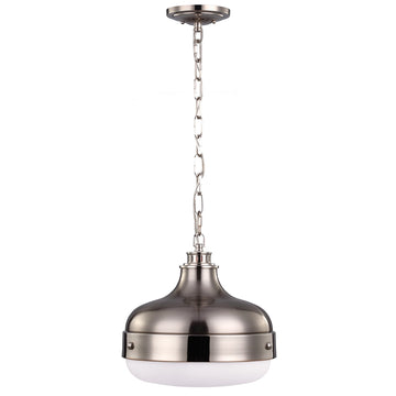 Murray Feiss 2 Bulb Polished Nickel / Brushed Steel Pendant - C140-P1283PN/BS