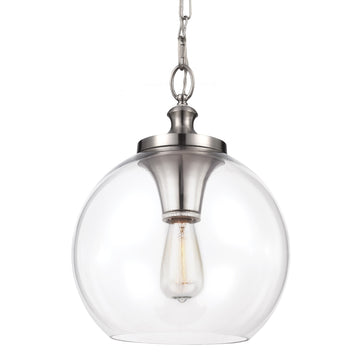 Murray Feiss 1 Bulb Brushed Steel Pendant - C140-P1307BS
