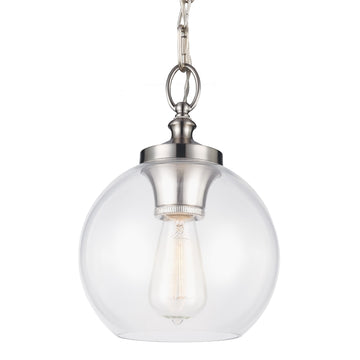 Murray Feiss 1 Bulb Brushed Steel Pendant - C140-P1308BS