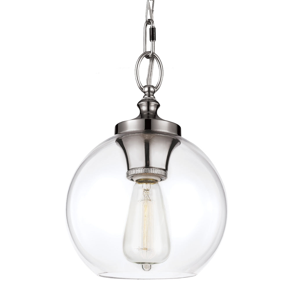 Murray Feiss 1 Bulb Polished Nickel Pendant - C140-P1308PN