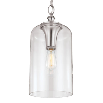 Murray Feiss 1 Bulb Brushed Steel Pendant - C140-P1309BS