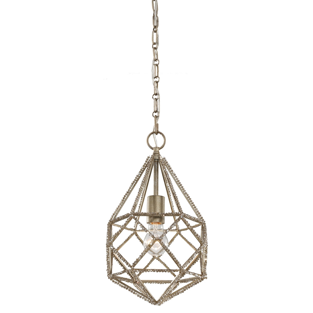 Murray Feiss 1 Bulb Burnished Silver Pendant - C140-P1313BUS