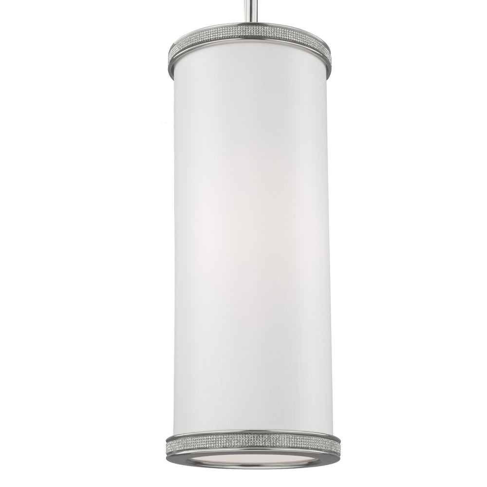 Murray Feiss 1 - Light Crystal Inlay Mini-Pendant Polished Nickel - C140-P1330PN