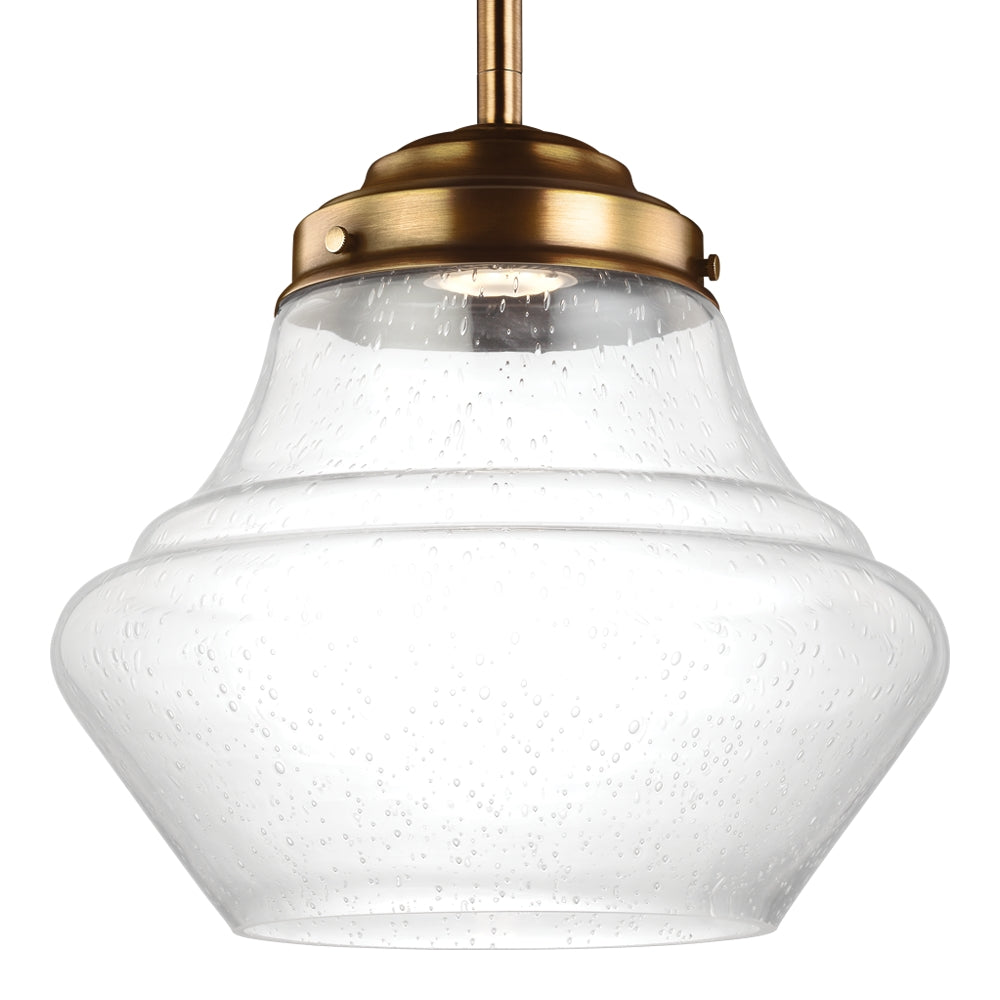 Murray Feiss 1L Alcott LED Pendant Aged Brass - C140-P1407AGB-LED