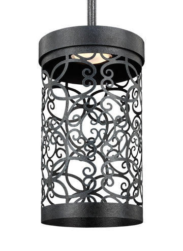 Murray Feiss 1 - Light Outdoor LED Mini-Pendant Dark Weathered Zinc - C140-P1419DWZ-LED