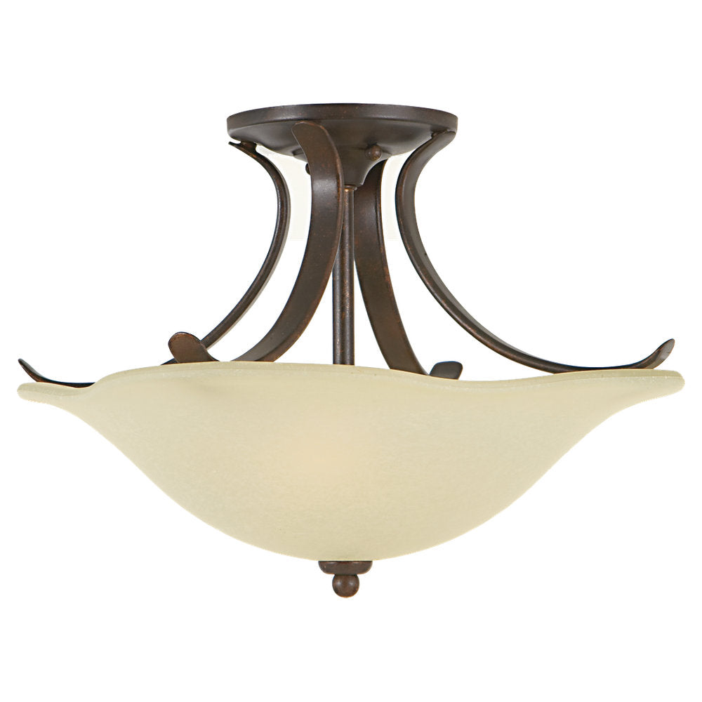 Murray Feiss 2 Bulb Grecian Bronze Semi flushmount - C140-SF213GBZ