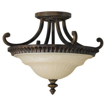 Murray Feiss 2 Bulb Walnut Semi flushmount - C140-SF239WAL