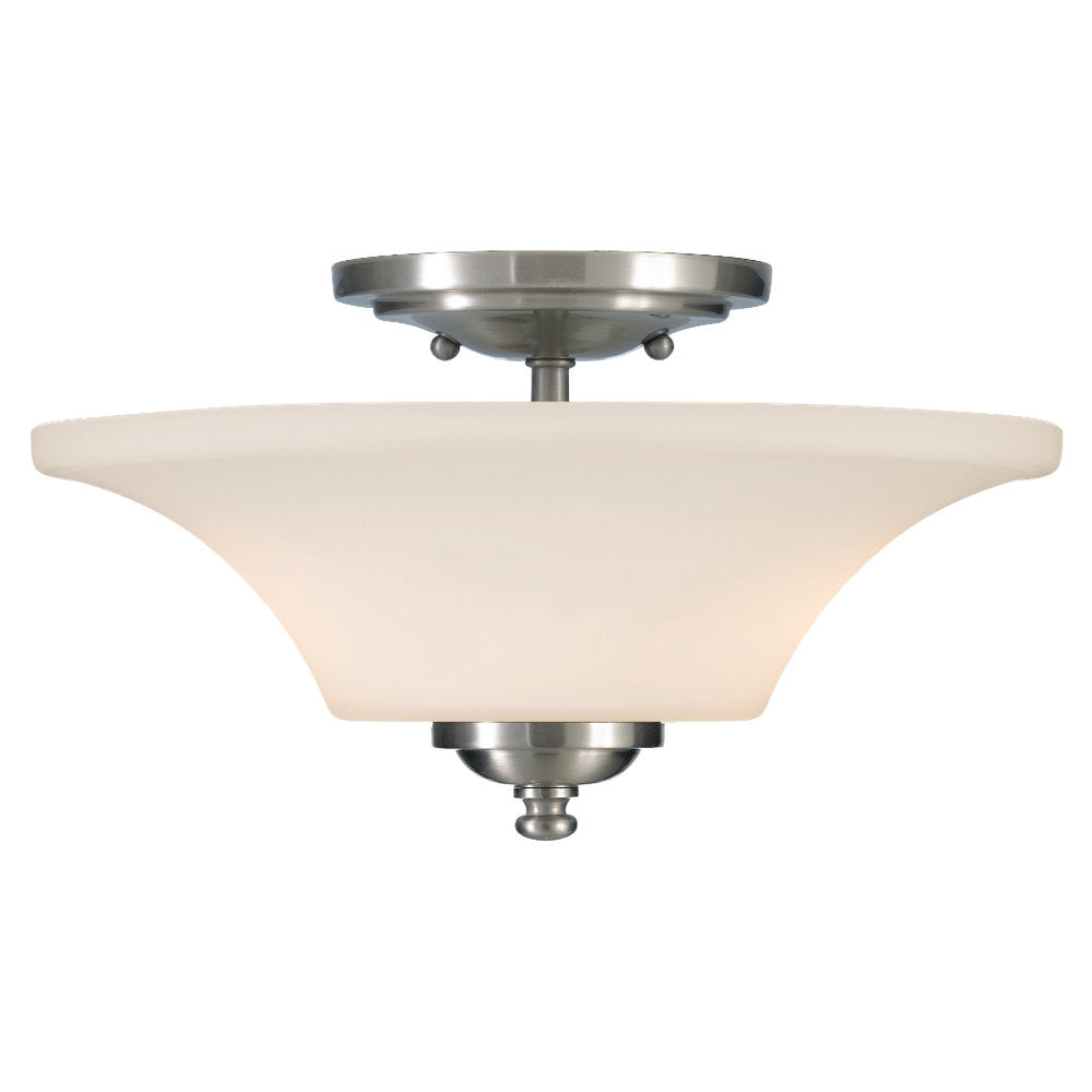 Murray Feiss 2 Bulb Brushed Steel  Semi flushmount - C140-SF240BS