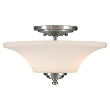 Murray Feiss 2 Bulb Brushed Steel  Semi flushmount - C140-SF240BS