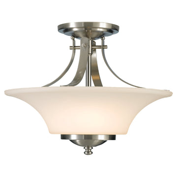 Murray Feiss 2 Bulb Brushed Steel  Semi flushmount - C140-SF241BS
