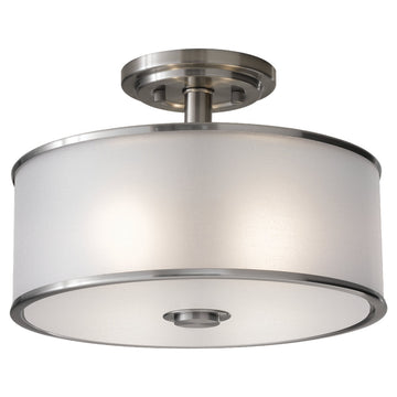 Murray Feiss 2 Bulb Brushed Steel Semi flushmount - C140-SF251BS