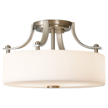 Murray Feiss 2 Bulb Brushed Steel Semi flushmount - C140-SF259BS
