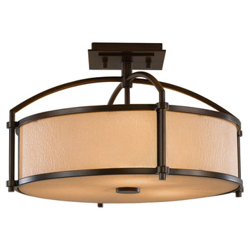 Murray Feiss 3 Bulb Heritage Bronze Semi flushmount - C140-SF270HTBZ