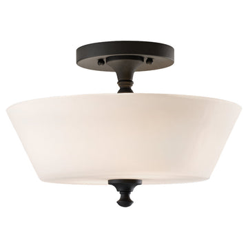 Murray Feiss 2 Bulb Black Semi flushmount - C140-SF275BK